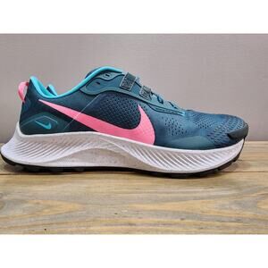 Nike Women's Pegasus Trail 3 Dark Teal Green Pink Glow Shoes Size 12 DA8698-300